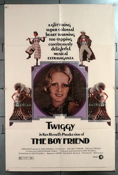 BOY FRIEND, THE (1971) 30848 Movie Poster (27x41) Twiggy  Max Adrian  Tommy Tune  Glenda Jackson  Ken Russell Original U.S. One-Sheet Poster (27x41) Folded  Fine Plus Condition