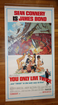 YOU ONLY LIVE TWICE (1967) M30945 Movie Poster ( Sean Connery  Donald Pleasance  Lois Maxwell  Lewis Gilbert  Art by Robert McGinnis and Frank McCarthy Original U.S. Three-Sheet Poster (41x81)  Linen-Backed  Very Fine