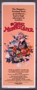 GREAT MUPPET CAPER, THE (1981) 30716  Movie Poster    Jim Henson   Frank Oz   Diana Riff   Charles Grodin   Dave Goelz Original Universal Pictures Insert Poster (14x36).  Very Fine Condition.