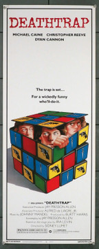 DEATHTRAP (1982) 30712  Movie Poster   Sidney Lumet   Christopher Reeve   Michael Caine   Dyan Cannon Original Warner Brothers Insert Poster  (14x36).  Very Fine Condition.  Rolled