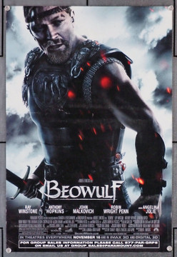 BEOWOLF (2007) 30954 Movie Poster  14x20 Mini  Promotional Item for Patrons  Ray Winstone  Anthony Hopkins  John Malkovich  Robin Wright   Robert Zemeckis Original 14x20 Mini Poster  Rolled  Never Folded  Fine Plus Condition