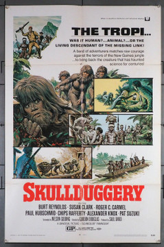 SKULLDUGGERY (1970) 3766 Movie Poster (27x41) Folded  Burt Reynolds  Susan Clark  Edward Fox  Gordon Douglas Original U.S. One-Sheet Poster (27x41) Folded  Very Good Plus to Fine Condition  Theater-Used