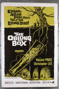 OBLONG BOX, THE (1969) 6954 Movie Poster (27x41) Vincent Price  Christopher Lee  Michael Balfour  Gordon Hessler Original U.S. One-Sheet Poster (27x41) Folded  Very Fine Condition