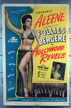 HOLLYWOOD REVELS (1946) 31033 Movie Poster  Burlesque Review  Original U.S. One-Sheet Poster (27x41) Folded  Average Used Condition