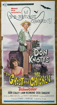 GHOST AND MR. CHICKEN, THE (1966) 31087 Movie Poster (41x81) Don Knotts  Joan Staley  Dick Sargent  Alan Rifkin Original U.S. Three-Sheet Poster (41x81)  Fair Condition