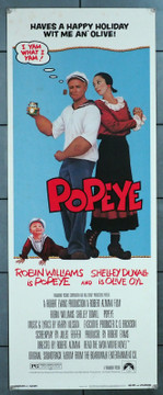 POPEYE (1980) 12219 Movie Poster (14x36)  Robin Williams  Shelley Duvall  Ray Walston  Paul Dooley  Robert Altman Original U.S. Insert Poster (14x36)  Rolled  Never Folded  Fine Plus