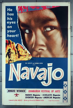 NAVAJO (1952) 30662 Movie Poster (27x41) Francis Kee Teller  John Mitchell  Hall Bartlett  Norman Foster Original U.S One-Sheet Poster  (27x41)  Very Good Condition  Theater Used