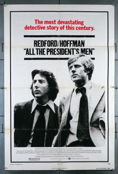 ALL THE PRESIDENT'S MEN (1976) 30758  Original Movie Poster (27x41)  Folded  Very Fine   Robert Redford   Dustin Hoffman       Original U.S. One-Sheet Poster (27x41).  Folded.   Very Fine Condition.