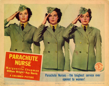 PARACHUTE NURSE (1942 ) 30988 Movie Poster (11x14)  Marguerite Chapman  Kay Harris  Louise Allbritton  Charles Barton Original U.S. Portrait Lobby Card (11x14) Very Good Condition  Theater Used