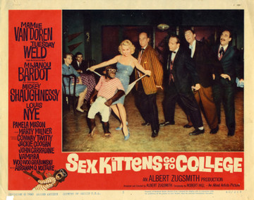 SEX KITTENS GO TO COLLEGE (1960) 30994 Scene Lobby Card  Mamie Van Doren  Tuesday Weld  Mickey Shaughnessy   Albert Zugsmith Original U.S. Lobby Card (11x14)  Fine Plus Condition