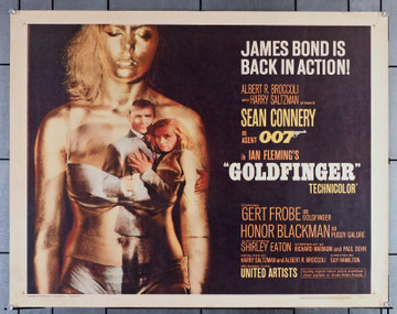 GOLDFINGER (1964) 29376 Movie Poster  U.S. Half Sheet  Sean Connery  Gert Frobe  Honor Blackman  Guy Hamilton Original U.S. Half-Sheet Poster (22x28)