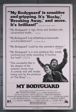 MY BODYGUARD (1980) 31171 Movie Poster (27x41)  Matt Dillon  Adam Baldwin  Ruth Gordon  Tony Bill Original U.S. One-Sheet Poster (27x41)  Theater-Used Fine Plus Condition  Folded  Review Style