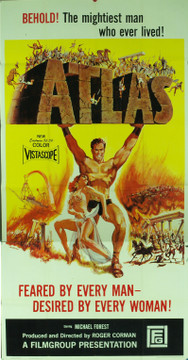 ATLAS (1961) 4871 Original The Filmgroup Three Sheet Poster (41x81). Folded. Fine condition.