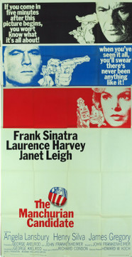 MANCHURIAN CANDIDATE, THE (1962) 4996 Original United Artists Three Sheet Poster (41x81). Folded.  Very Fine Condition.