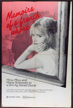 DEROBADE, LA (1979) 8202 Movie Poster U.S. One-Sheet  Maria Schneider  Miou-Miou  Daniel Duval Original Aidart Distributing One Sheet Poster (27x41). Folded. Fine Plus Condition