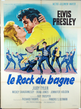 JAILHOUSE ROCK (1957) 19411 JAILHOUSE ROCK Original French One Panel Poster (47x63).  Folded   Near Mint!  Art by Roger Soubie