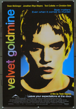 VELVET GOLDMINE (1998) 21017 Original Miramax One Sheet Poster 27x41). Unfolded. Near Mint Condition.