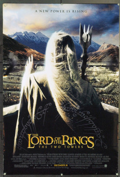 LOTR: THE TWO TOWERS (2002) 21197 Original New Line Cinema One Sheet Poster (27x40). Double-Sided. Unfolded. Fine Plus.