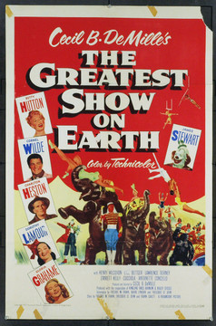 GREATEST SHOW ON EARTH, THE (1952) 21354 U.S. One Sheet Poster. 27x41. Very Good Plus. Folded.