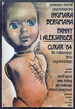 FANNY OCH ALEXANDER (1982) 1128 Movie Poster Polish 27x39  Ingmar Bergman Masterpiece  Art by Wieslaw Walkuski Original Polish Poster.  Unfolded.  Very Fine Condition.