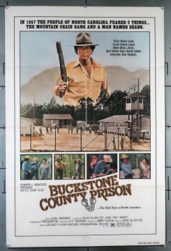 BUCKSTONE COUNTY PRISON (1978) 11915  Movie Poster (27x41)  Earl Owensby  David Allan Coe  Jimmy Huston Original Film Ventures International One Sheet Poster (27x41).  Folded.  Fine Plus