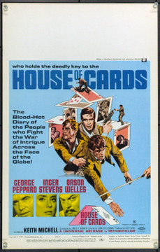 HOUSE OF CARDS (1969) 21872 Original Universal Pictures Window Card (14x22).  Unfolded.  Very Fine.