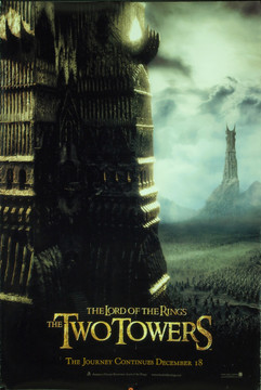 LOTR: THE TWO TOWERS (2002) 22042 Original New Line Cinema Style A Advance One Sheet Poster (27x41). Very Fine Plus.