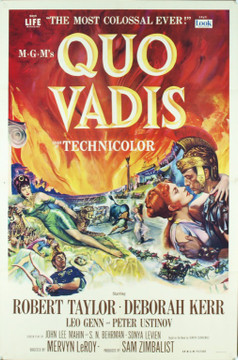 QUO VADIS! (1951) 6508 Original MGM One Sheet Poster (27x41). International version without NSS numbers. Very Fine Condition.