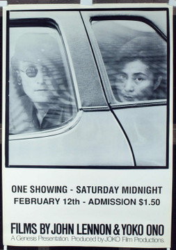 FILMS OF JOHN LENNON AND YOKO ONO (1971) 15539 Original JOKO Film Productions One Sheet Poster (27x39). Near Mint Condition.