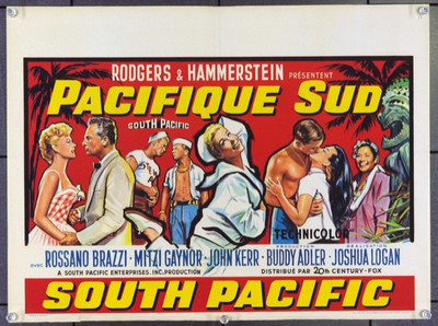 Original South Pacific (1958) movie poster in G condition for $195