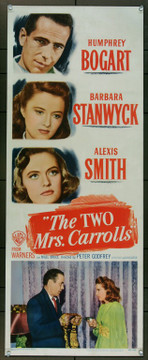 TWO MRS. CARROLLS, THE (1947) 4488 Warner Brothers Original Insert (14x36) Paper Backed.  Fine Plus, restored.