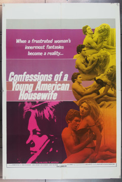 CONFESSIONS OF A YOUNG AMERICAN HOUSEWIFE   (1974) 23089 Original Associated Film Distributors One Sheet Poster (27x41).  Folded.  Very Fine.