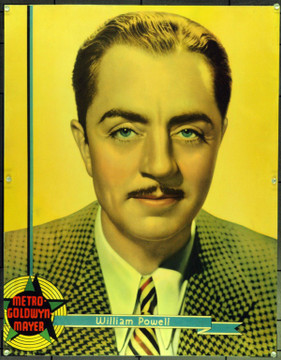 WILLIAM POWELL (1935) 6974  Movie Poster  1935 Jumbo Window Card  Linen-Backed  Fine Plus to Very Fine MGM Portrait Vertical Display Poster   22x28  Never Folded.  Fine Condition.  Restored.