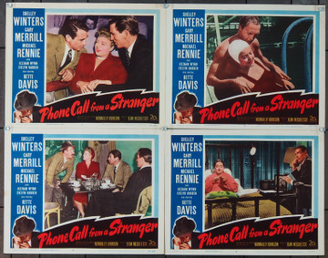 PHONE CALL FROM A STRANGER (1952) 4319 20th Century Fox Lobby Card Group  (11x14)   Four cards.   Very Fine Plus.