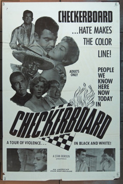 TRIPES AU SOLEILL, LES (1959) 5262 Movie Poster  Racial Exploitation Film  "Checkerboard" Discfilm U.S. Re-release one sheet poster    27x41   Good condition.