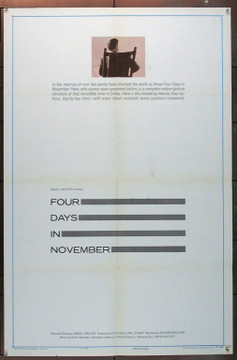 FOUR DAYS IN NOVEMBER (1964) 14834 Original United Artists One Sheet Poster (27x41).  Folded.  Fine Plus Condition.