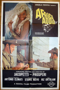 AFRICA ADDIO (1966) 12030 Original Rizzoli Films One Sheet Poster (27x41).  Folded.  Very Fine Condition.