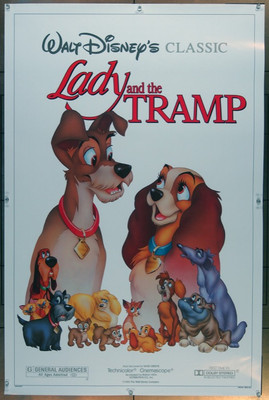 Original Lady And The Tramp (1955) movie poster in VF condition