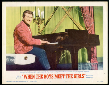 WHEN THE BOYS MEET THE GIRLS (1965) 5990  Movie Poster  Scene Lobby Card of Liberace  LGTBQ Content MGM Original Scene Lobby Card (11x14) Very Fine Condition