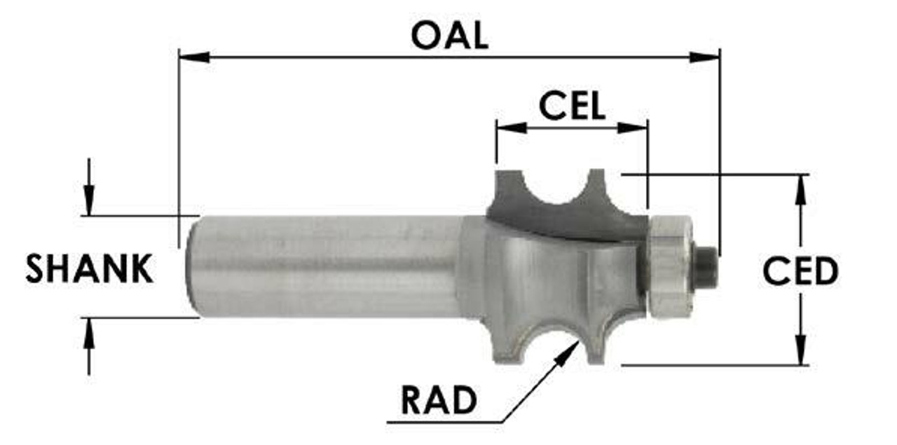 Large Bead Router Bits