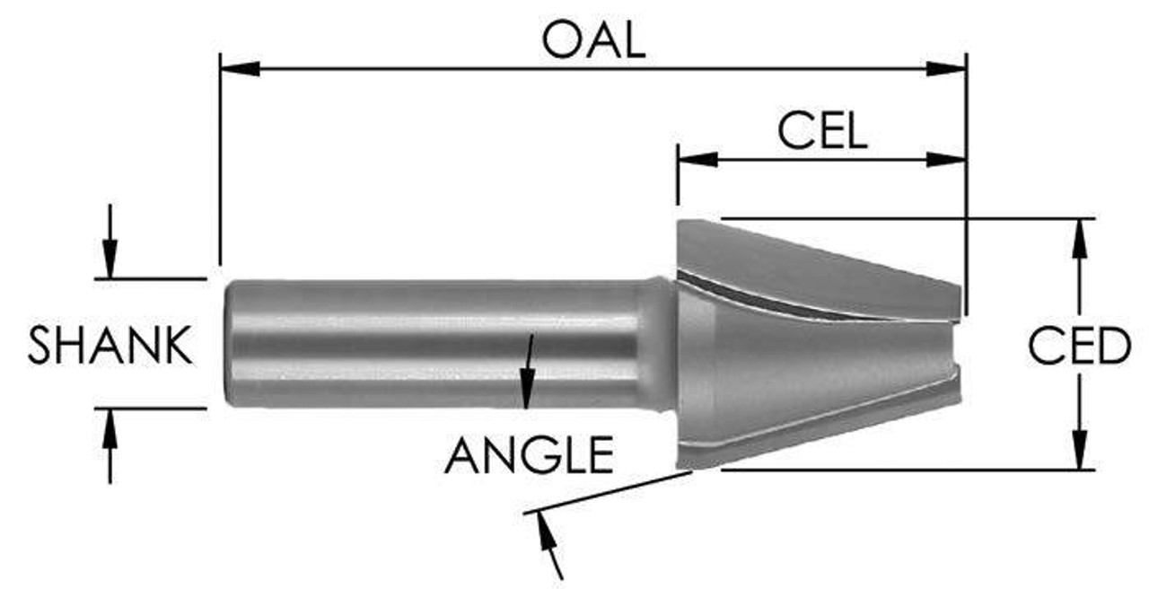Solid Surface Bevel Bit