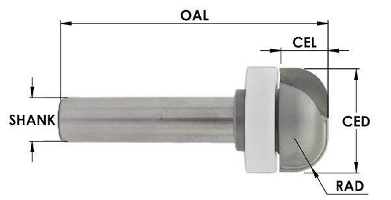 Solid Surface Backsplash Cove Bit