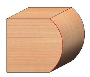 3/4 x 1 Oval Edge Carbide Tipped Router Bit