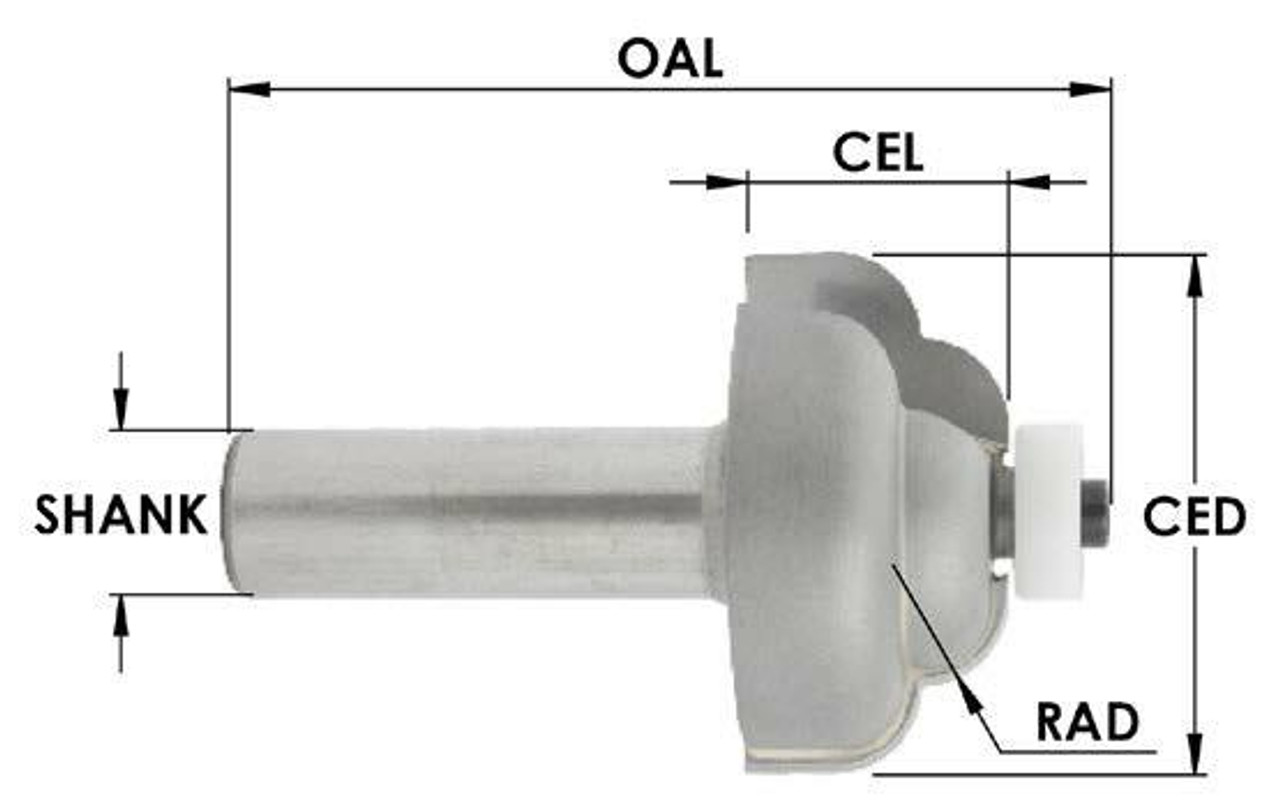 Solid Surface Double Cove Bit