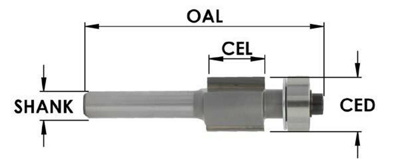 Glue Space Flush Trim Router Bit