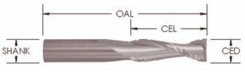 3/4 x 2 2 Flute Upcut Bit with Chipbreakers