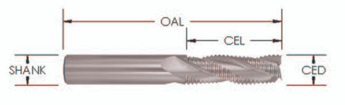 3/8 x 1-3/4 3 Flute Upcut Rougher