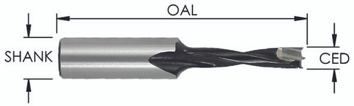 4.76mm (3/16") x 57mm Brad Point Drill