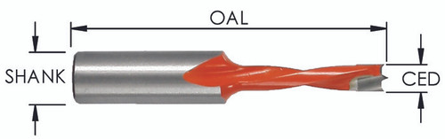 4.76mm (3/16") x 70mm Brad Point Drill