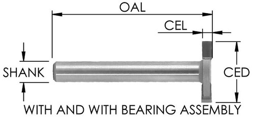 3/4˝ x 1/8˝ Carbide Tipped Slot and Undercut Bit